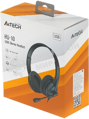 Гарнитура A4Tech HU-10 чёрный, проводная