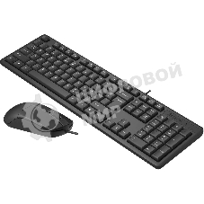 Комплект клавиатура+мышь A4Tech KR-3330S проводной, USB, 1200 DPI, чёрный