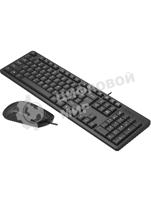 Комплект клавиатура+мышь A4Tech KR-3330S проводной, USB, 1200 DPI, чёрный
