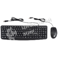 Комплект клавиатура+мышь Oklick S603 проводной, USB, 1200 DPI, чёрный