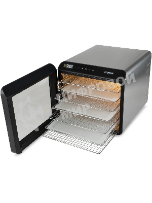 Сушка для фруктов и овощей Hyundai HYFD-8801 14под. 600Вт серебристый