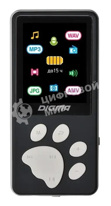 Плеер Hi-Fi Flash Digma S4 8Gb черный/серый/1.8