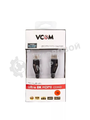 Кабель HDMI 19M/M,ver. 2.1, 8K@60 Hz 1m VCOM CG860-1M