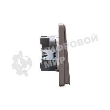 Выключатель Kranz ROUND 2 кл с подсветкой 10А с/у титан