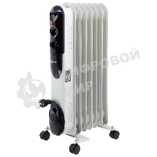 Обогреватель масляный MTX OCH-1500, белый, 1500 Вт, 15 м2, термостат