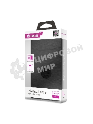 Чехол-книжка универсальный для смартфонов OLMIO р.L, 5.5