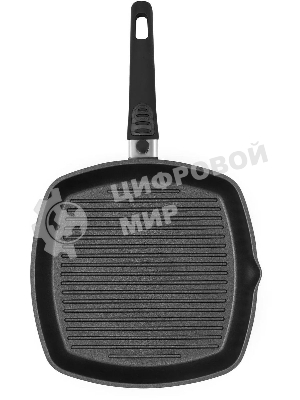 Сковорода-гриль Rondell Escurion RDA-869, 28 см, съемная ручка, без крышки, черный