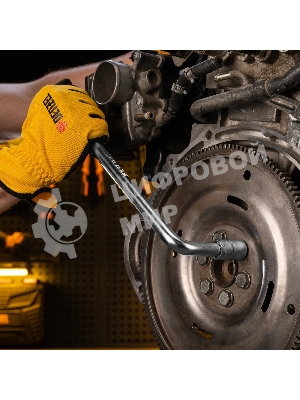 Вороток Г-образный Denzel 300x75 мм, квадрат 1/2