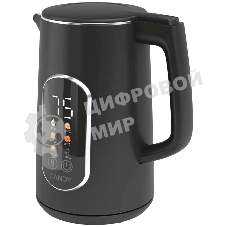 Чайник электрический Candy CK-400 1.7л. 2200Вт черный корпус: нерж.сталь/пластик (FM04WKM00RU)