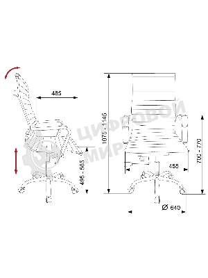 Кресло Бюрократ CH-883/BLACK черный, экокожа