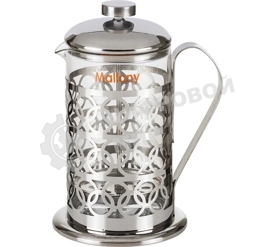 Френч-пресс MALLONY OLIMPIA, 800 мл, из жаропрочного стекла, в корп из нерж ст, T046-800ML (95092)