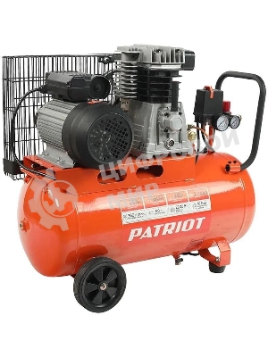 Компрессор поршневой ременной Patriot PTR 50-360I, 360 л/мин, 10 бар, 2200 Вт, 50 л, быстросъемный 1/4