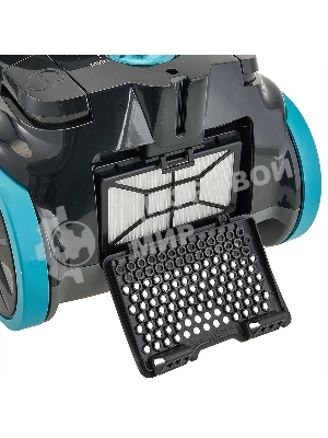 Пылесос Delta LUX DL-0836 черный с бирюзовым