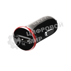 Автомобильное зарядное устройство Maxvi CCM-101BR USB 1А черно-красный