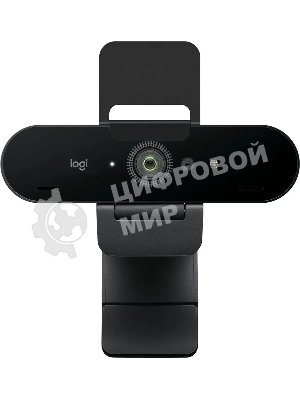 Веб-камера Logitech Brio 4K HDR 3840x2160, 30 кадр/с, USB Type-A, микрофон (2 шт, шумоподавление), автоматическая фокусировка, автоосвещение, HDR, шторка приватности, универсальное крепление