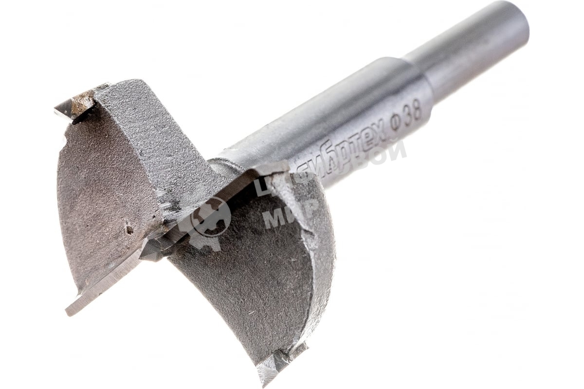 Сверло Сибртех Форстнера по дереву, 38 мм, цилиндрический хвостовик