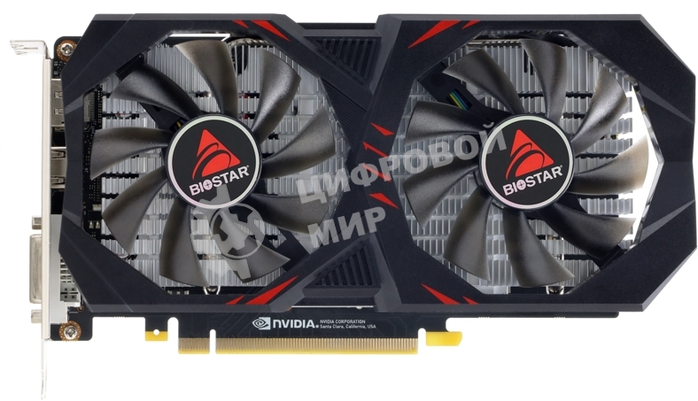 Видеокарта Biostar PCI-E VN1666SF69 NVIDIA GeForce GTX 1660SUPER 6Gb 192bit GDDR6 1530/8000 DVIx1 HDMIx1 DPx1 HDCP Ret