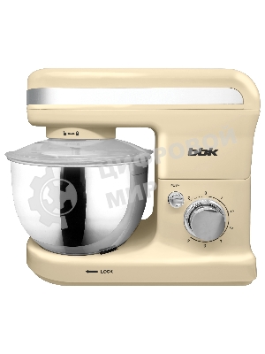 Миксер планетарный BBK KBM1401 бежевый, 1500 Вт, 4 л
