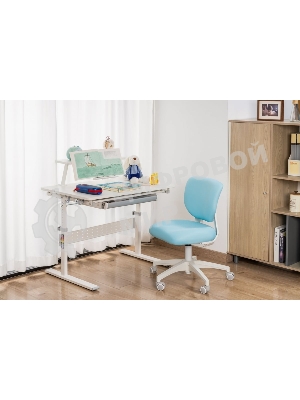 Кресло Cactus CS-CHR-3594BL голубой, ткань, 75 кг, механизм качания