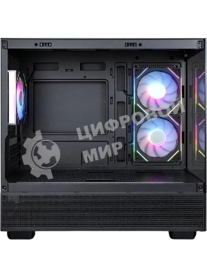 Компьютерный корпус 1STPLAYER MIKU Mi5 ARGB Black, mATX, 3x120мм ARGB fans