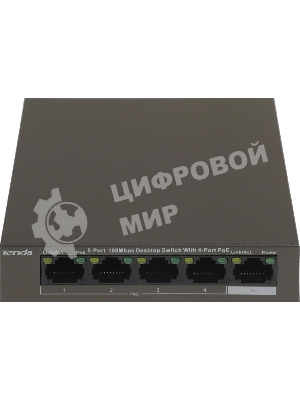 Коммутатор Tenda TEF1105P-4-38W 5PORT 10/100M