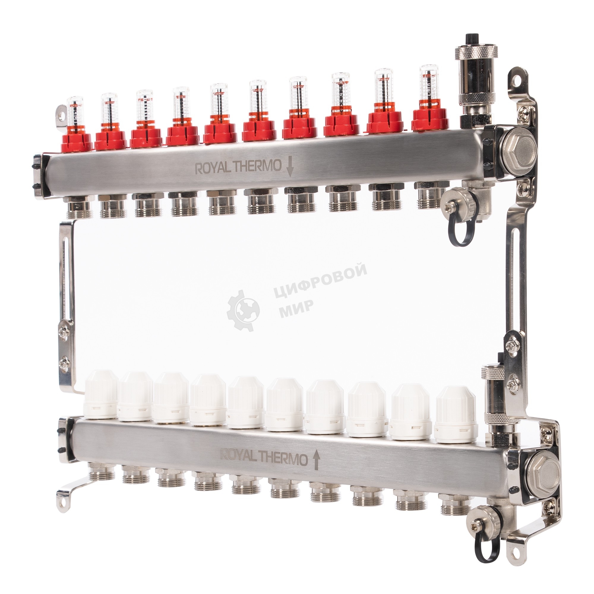 Коллектор Royal Thermo нерж. в сборе с расходомерами 1