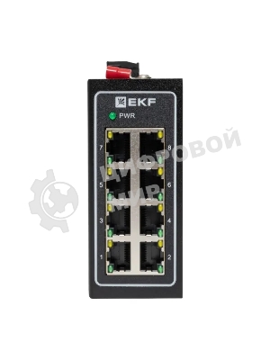 Коммутатор неуправляемый промышленный U-8T 8 портов 10/100Base-T(X) RJ45 монтаж на DIN-рейку TSX EKF TSX-U-8T
