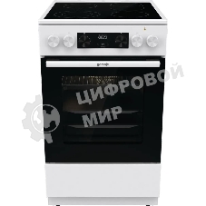 Плита электрическая Gorenje GECS5C70WA белый, конфорок 4 электрических, духовка 70 л, 50 см x 85 см x 59.4 см