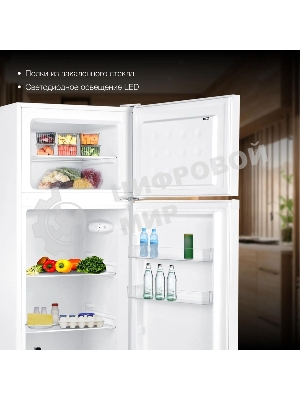 Холодильник Hyundai CT2551WT белый двухкамерный 166/40л морозилка сверху