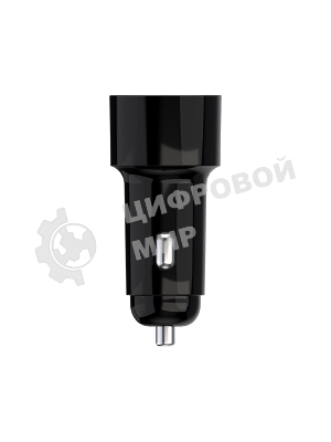 Автомобильное зарядное устройство Maxvi CCM-PS242 Plus T 2хUSB 2.4А + кабель Type-C 1м, черный