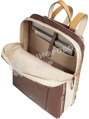 Рюкзак женский Piquadro Circle CA6216W92/MBE коричневый/бежевый кожа