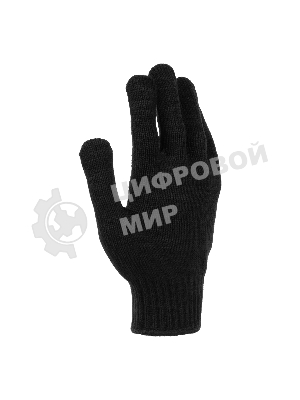 Перчатки трикотажные Сибртех акрил, усиленные, ПВХ-гель Протектор, черный, 10 класс