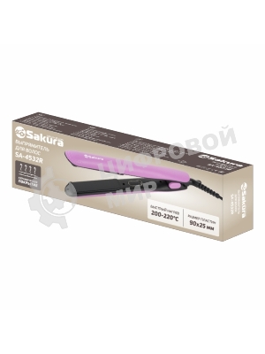 Выпрямитель для волос Sakura SA-4532R розовый/черный, 25 мм, 220 °C, 1 режим