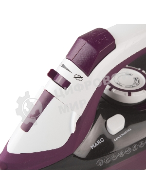 Утюг Galaxy Line GL 6108 бордовый/белый, 2400 Вт, 50 г/мин, 230 г/мин, 500 мл