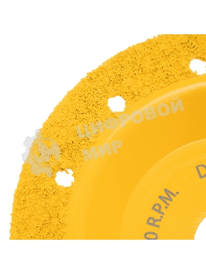 Чашка твердосплавная зачистная Denzel 125 мм, плоская, мелкое зерно #32