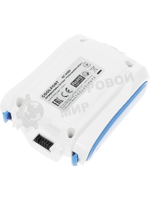 Пылесос вертикальный Coolfort CF-3006 белый/голубой, питание от аккумулятора, 130 вт, уборка сухая, пылесборник 0.5 л, работа от АКБ max 30 мин.