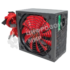 Блок питания Ginzzu PC700 14CM(Red) 80 PLUS black,APFC,24+4p,2 PCI-E(6+2), 7*SATA, 4*IDE,оплетка, кабель питания,цветная коробка