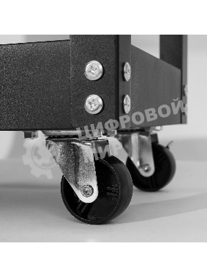 Тележка инструментальная трехсекционная на колесах Deli DL433013 510x260x580мм, до 90кг, толщина полки 0,6мм, толщина стойки 1мм