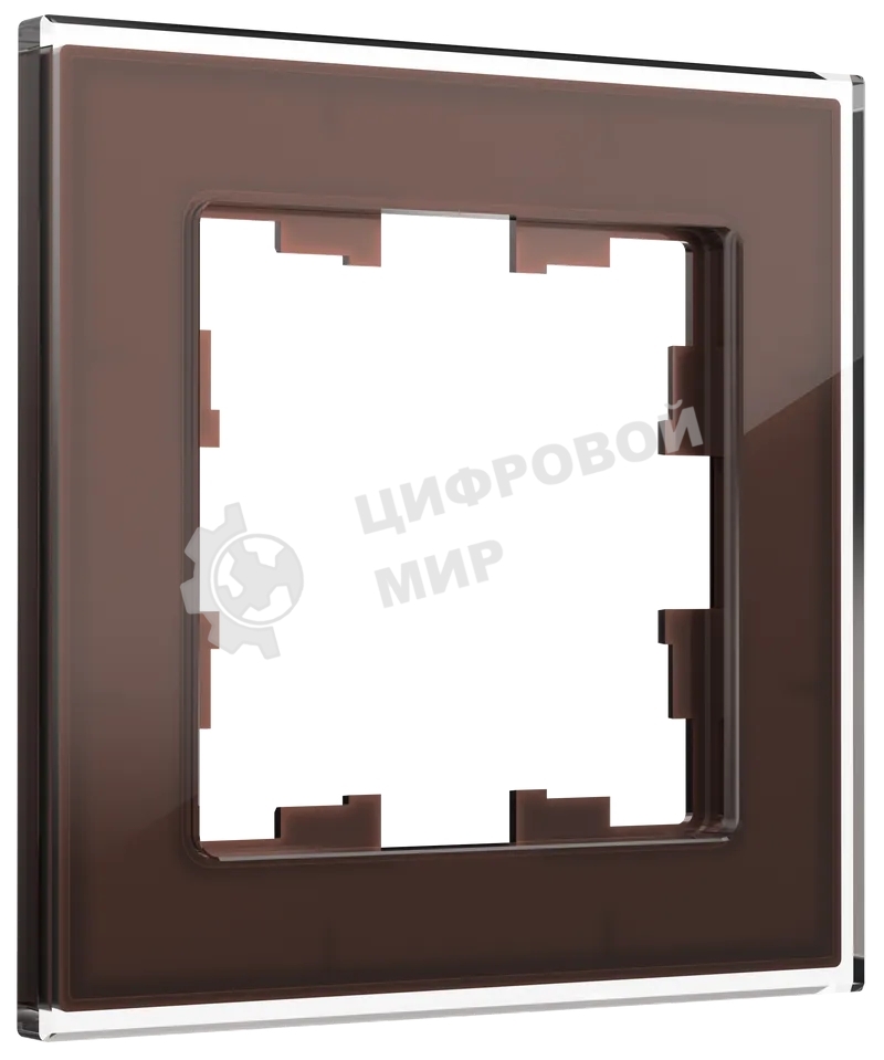 Рамка 1-местная IEK BRITE РУ-1-2-БрТБ (BR-M12-G-K45) стекло темная бронза