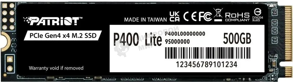 Накопитель SSD Patriot P400 Lite 500Gb (P400LP500GM28H)