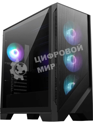 Компьютерный корпус без блока питания Case MSI MAG FORGE 321R AIRFLOW, Midi-Tower, TG, 4x120мм ARGB, 2xUSB 3.2, 1xUSB 3.2 Type-C, ATX, mATX, mITX черный