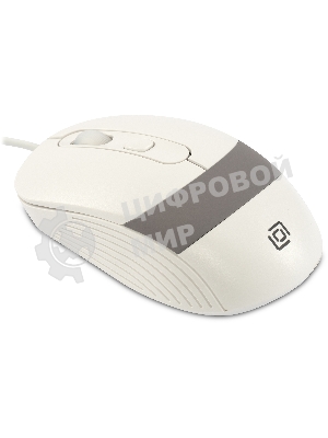 Мышь проводная Oklick 310M белый/серый, 2400 dpi, USB, кнопки - 4