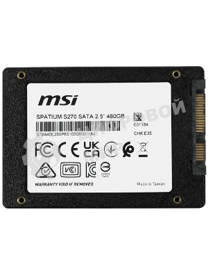 Накопитель SSD MSI SPATIUM S270, 480Gb, 2.5