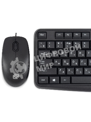 Комплект клавиатура+мышь Oklick S603 проводной, USB, 1200 DPI, чёрный