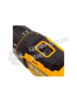 Дрель-шуруповерт Denzel CDL-18-02BM, 18 В, 2 Ач, 30 Нм, щеточный