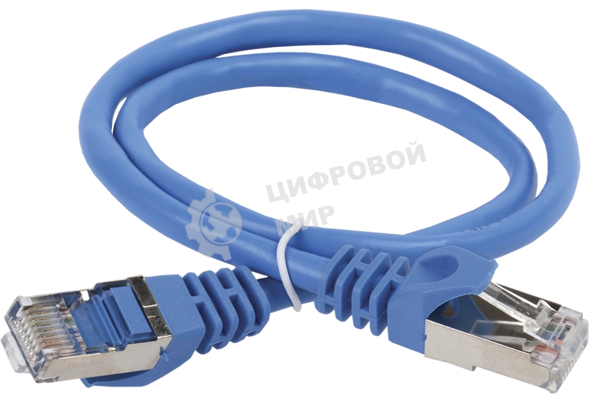 Патч-корд ITK PC03-C5EFL-1M F/FTP RJ-45 вил.-вилка RJ-45 cat.5e 1м синий LSZH