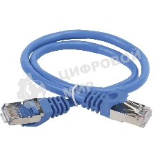 Патч-корд ITK PC03-C5EFL-1M F/FTP RJ-45 вил.-вилка RJ-45 cat.5e 1м синий LSZH