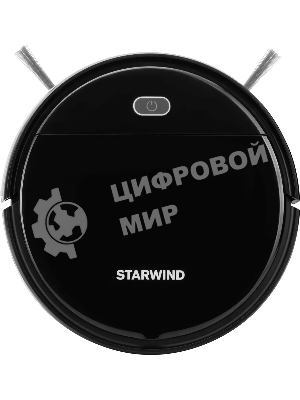 Робот-пылесос Starwind SRV3950 черный, 18 Вт, 1500 мА·ч Li-Ion, уборка влажная/сухая, пылесборник контейнер 0.2 л
