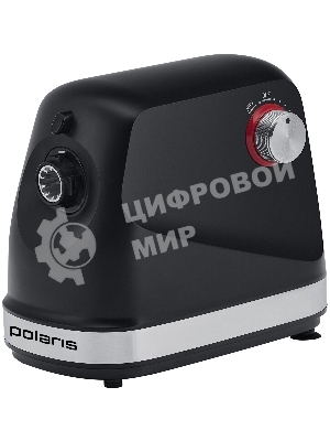 Мясорубка электрическая Polaris PMG 2582 черный, 2500 Вт, 2.7 кг/мин, реверс, защита от перегрузки, металлический лоток, насадки - 5