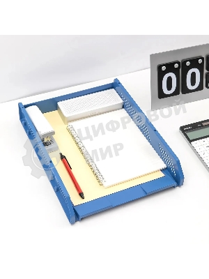 Лоток горизонтальный Deli E9209 для бумаг 268х336х118мм ассорти